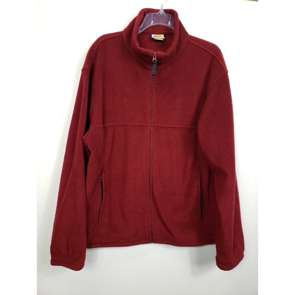 Bass Pro Shop Burgandy Men's L Zip Up Fleece Jacket